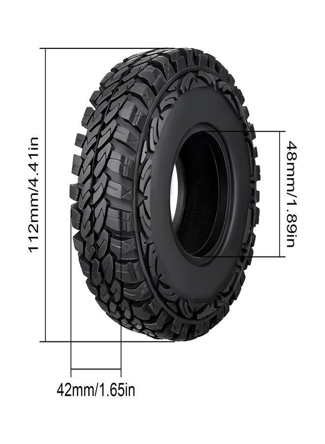 CrazyHobby 1.9 Crawler Tires with Foam Inserts for Traxxas TRX-4 Axial SCX10 II III 1/10 RC Rock Crawler Car - Image 2